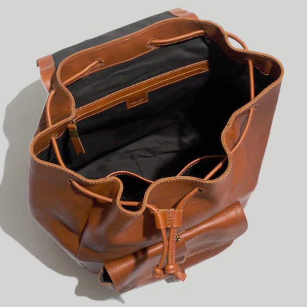 Madewell The Transport Rucksack In English Saddle NEW - Picture 3 of 11